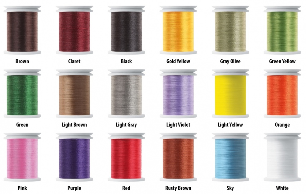 Hemingway's Premium Standard Thread 8/0 Green Yellow Fly Tying Threads (Product Length 100 Yds / 91m)